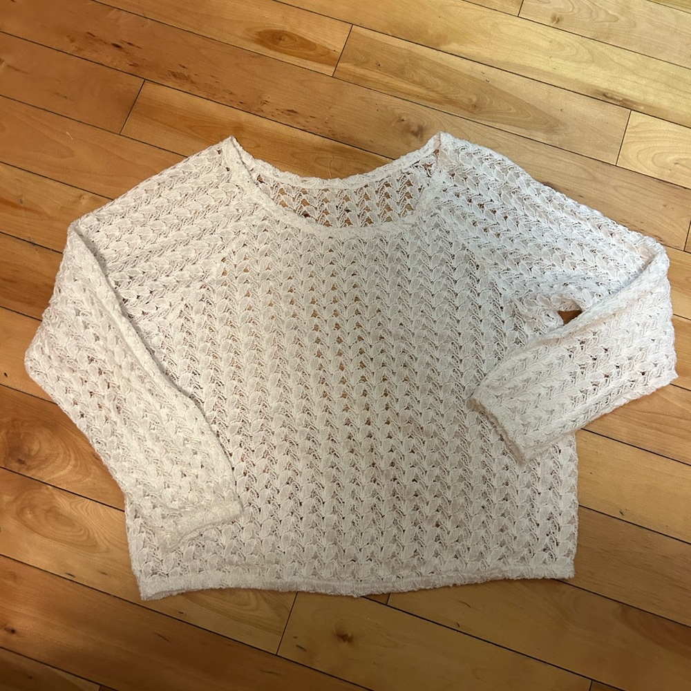 Lightweight Open Knit Sweater - White